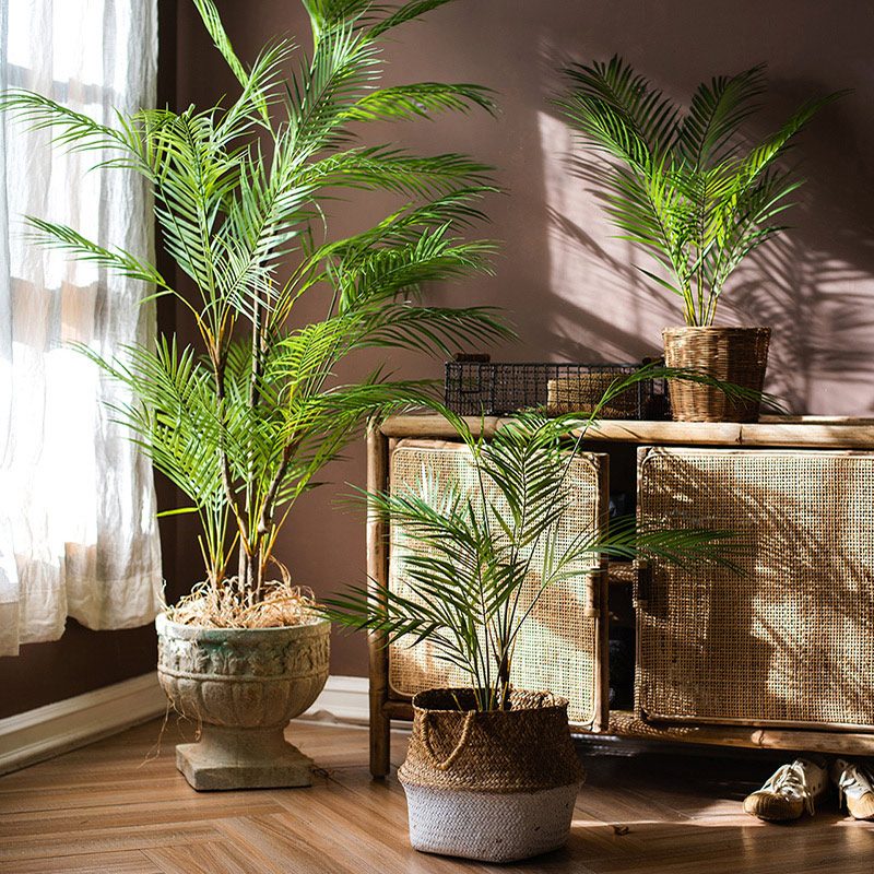 Dracaena Marginata - 125cm大型人工ヤシの木、トロピカルプランツ、プラスチック製の偽葉、緑のモンステラ、家の庭や部屋の装飾に