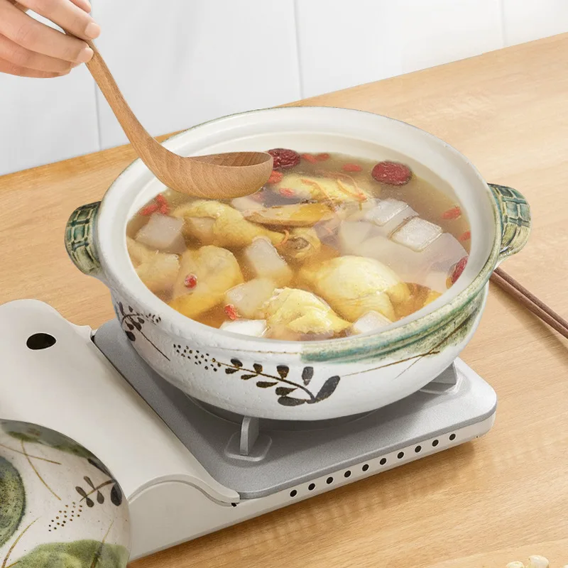 焼成浅型粘土家庭用キャセロール鍋、ワンゴアロエベラスープベア - Aloe Vera Pot のレビューと価格