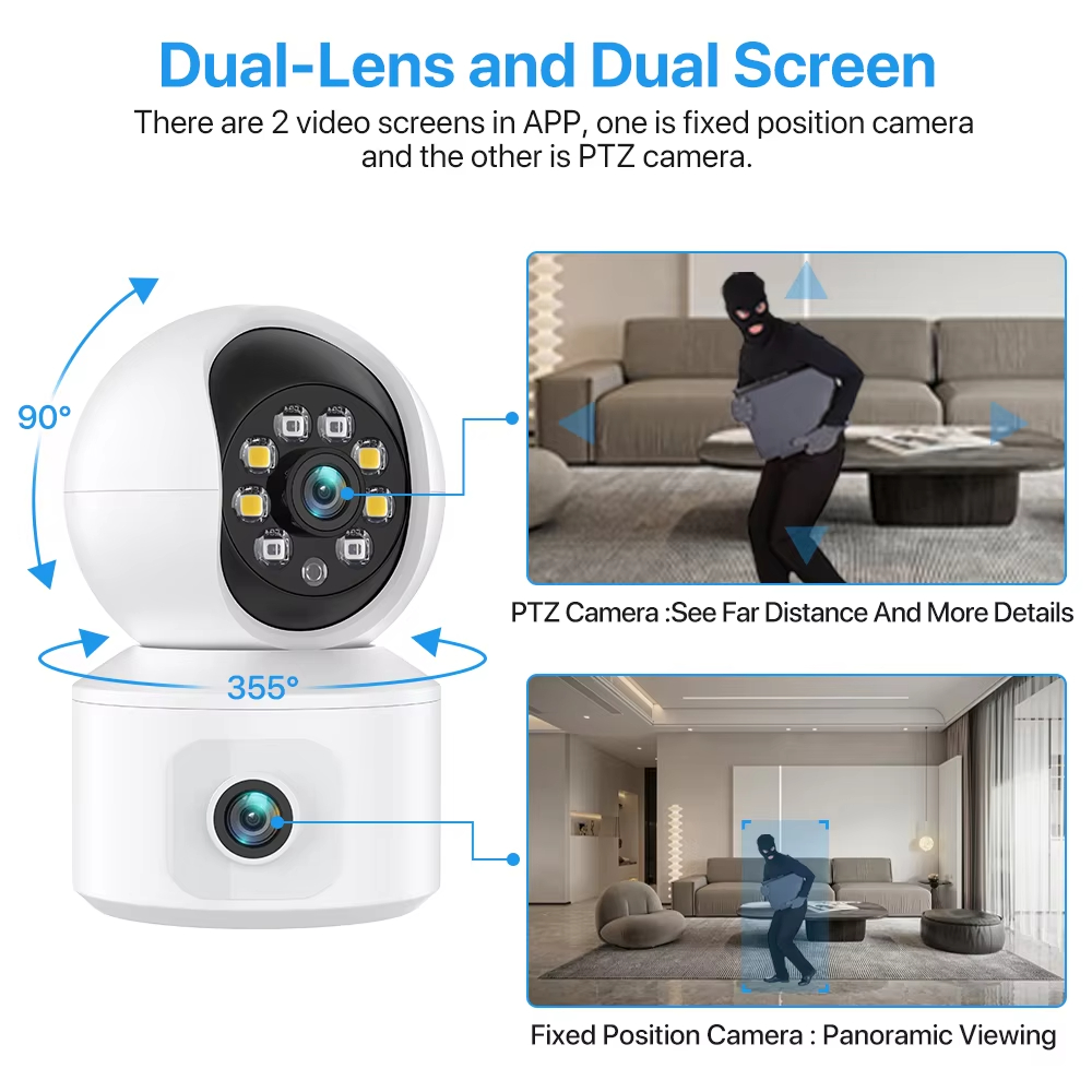 6MP ICSEE WiFi IPカメラ デュアルレンズ デ - Eufy Camera E220 のレビューと価格