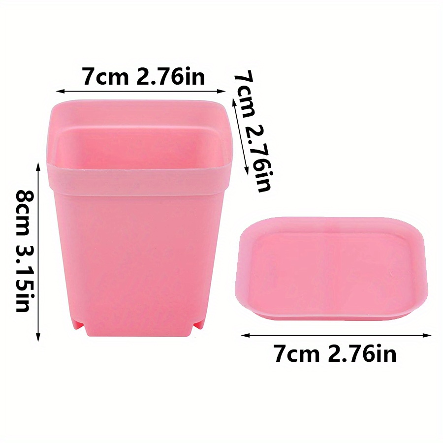 12個 7cm プラスチック製スクエアポット トレイ付き 排 - Aloe Vera Pot のレビューと価格